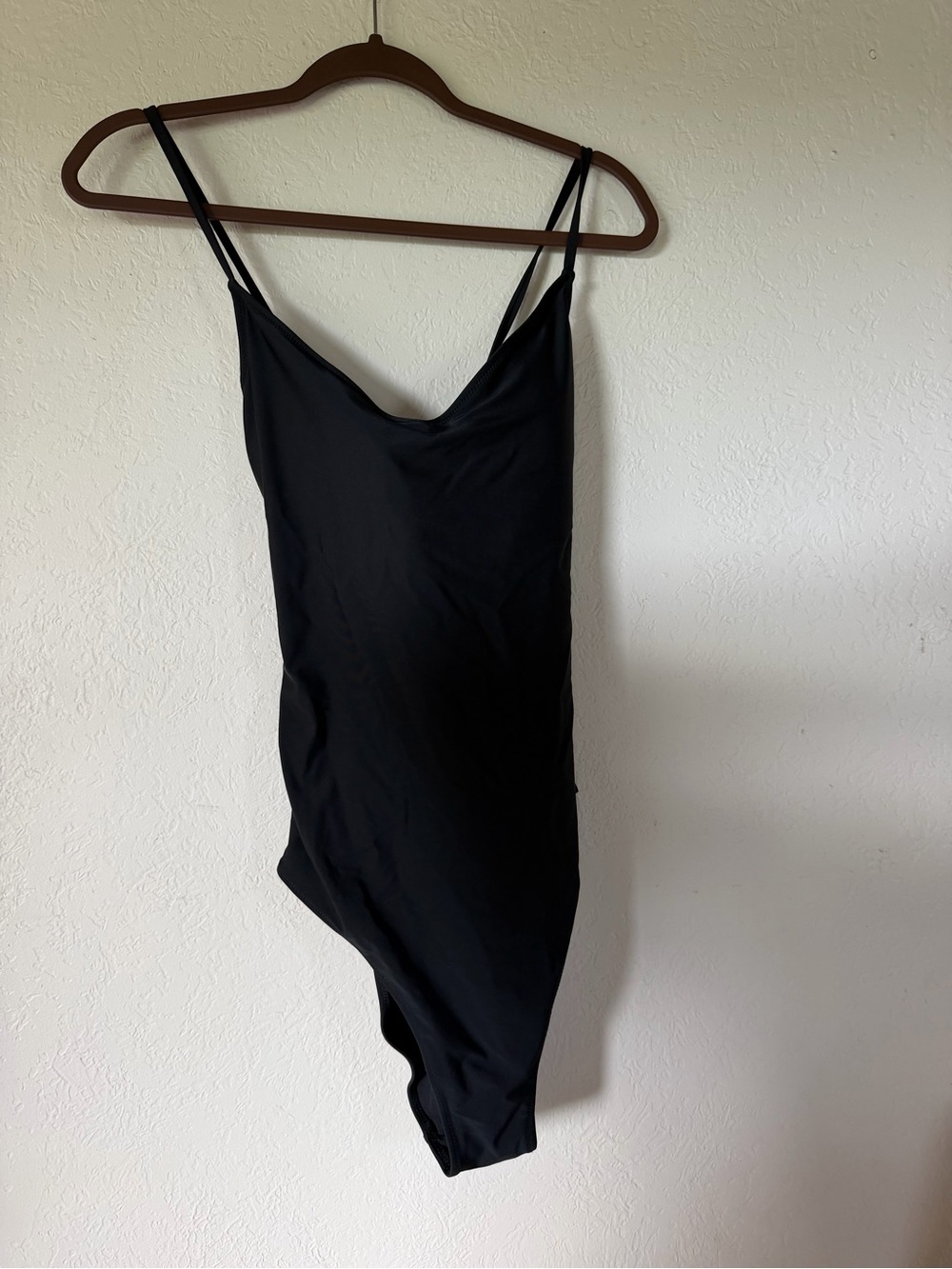 aerie Black One-Piece Swim Suit with Thin Straps - Picture 2 of 6